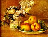 Apples and Flowers (Les pommes et fleurs) by Pierre Auguste Renoir